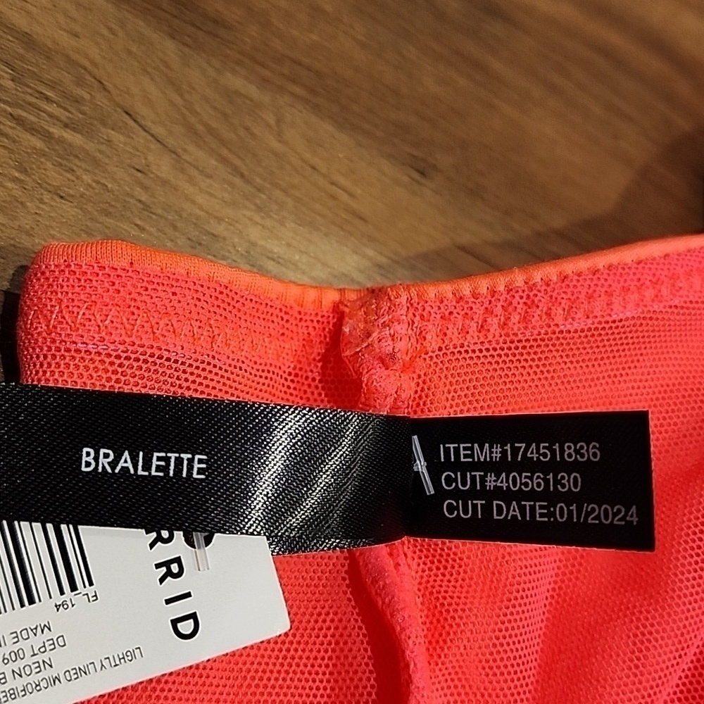 Torrid - Lightly Lined Microfiber Surplice Bralette in Neon Blush - Picture 11 of 14